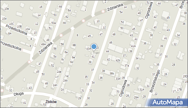 Pruszków, Hortensji, 41A, mapa Pruszków