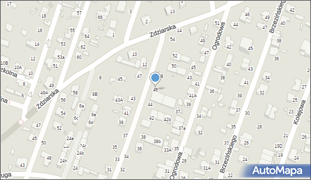 Pruszków, Hortensji, 46, mapa Pruszków