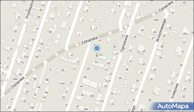 Pruszków, Hortensji, 52, mapa Pruszków