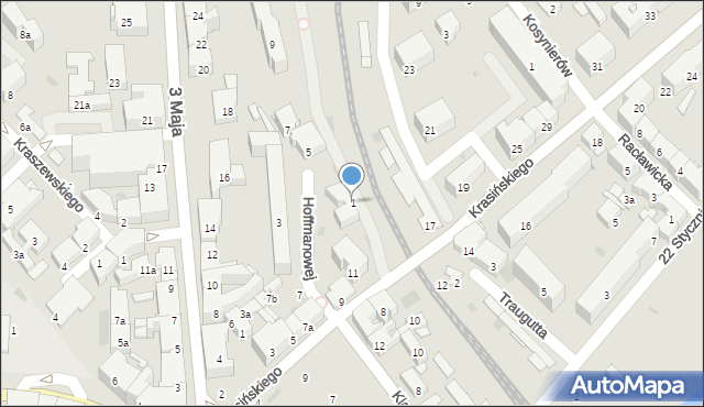 Przemyśl, Hoffmanowej Klementyny, 1, mapa Przemyśla