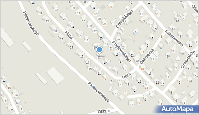 Przemyśl, Hoża, 12, mapa Przemyśla