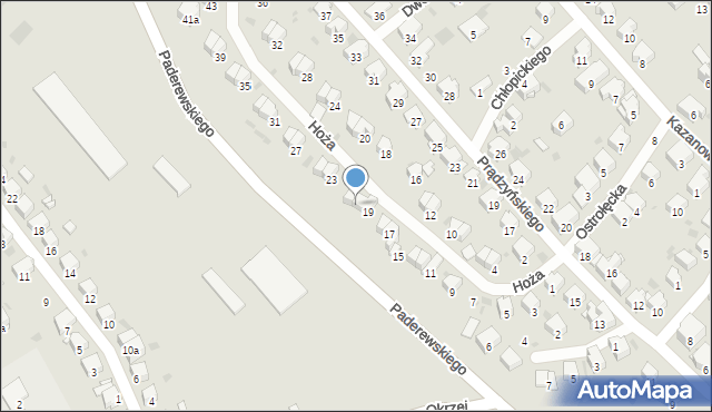 Przemyśl, Hoża, 21, mapa Przemyśla