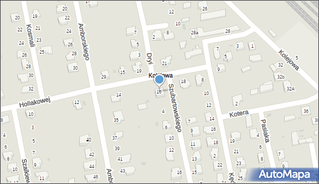 Puławy, Hollakowej Jadwigi, 16, mapa Puław