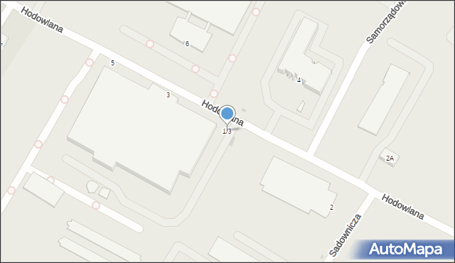 Radom, Hodowlana, 1/3, mapa Radomia