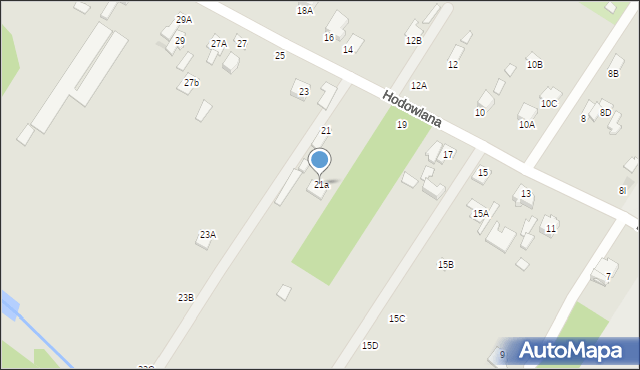 Radom, Hodowlana, 21a, mapa Radomia