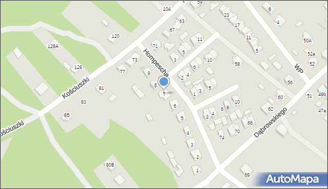 Rudnik nad Sanem, Hompescha Ferdynanda, 7, mapa Rudnik nad Sanem