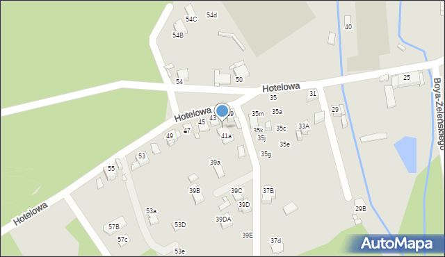 Rybnik, Hotelowa, 41b, mapa Rybnika