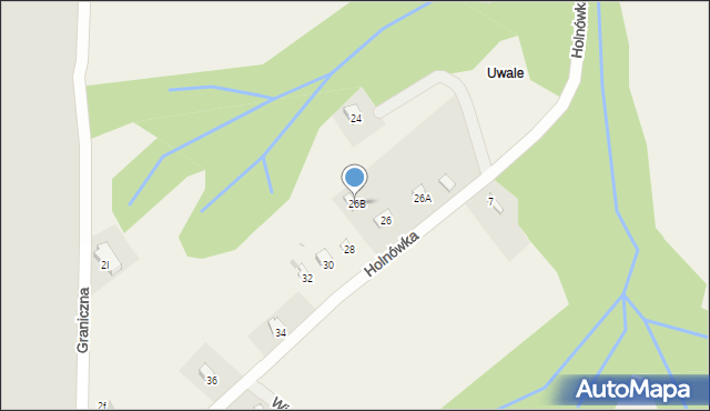 Rychwałd, Holnówka, 26B, mapa Rychwałd