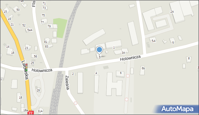 Sandomierz, Holownicza, 3, mapa Sandomierza