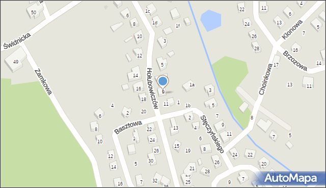 Sobótka, Hołubowiczów Heleny i Włodzimierza, 9, mapa Sobótka