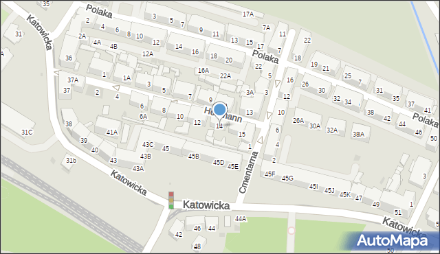 Świętochłowice, Hoffmann Marii Dulcissimy, 14, mapa Świętochłowice
