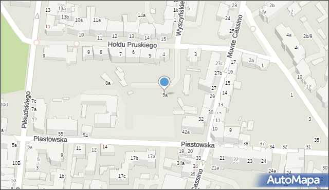 Świnoujście, Hołdu Pruskiego, 5a, mapa Świnoujście