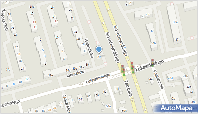 Szczecin, Horeszków, 29, mapa Szczecina