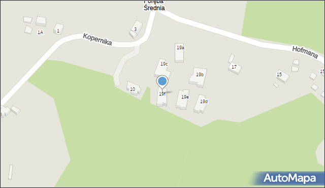 Szklarska Poręba, Hofmana Vlastimila, 19f, mapa Szklarska Poręba