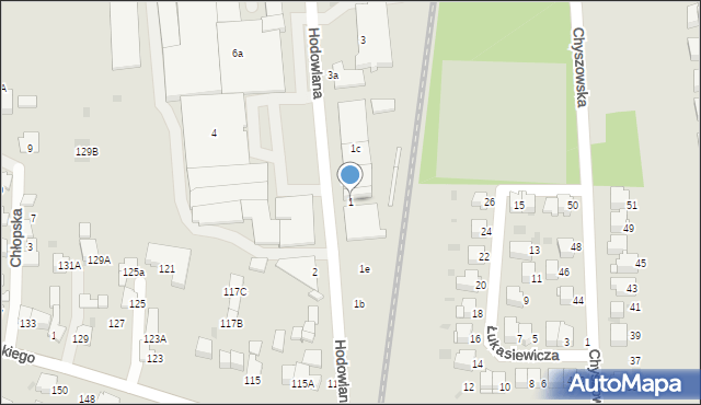 Tarnów, Hodowlana, 1, mapa Tarnów