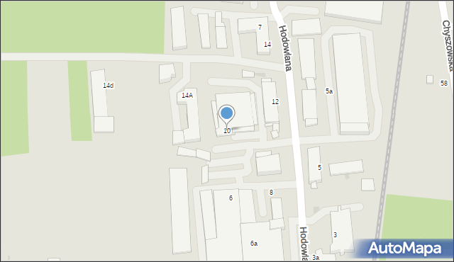 Tarnów, Hodowlana, 10, mapa Tarnów