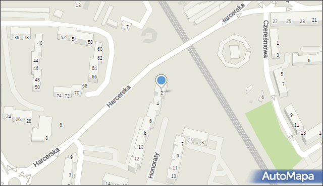 Tychy, Honoraty, 2, mapa Tychów