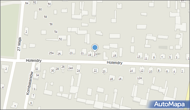 Tykocin, Holendry, 17, mapa Tykocin