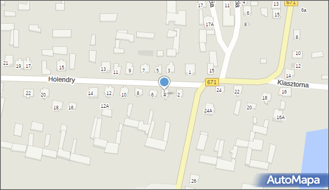 Tykocin, Holendry, 4, mapa Tykocin