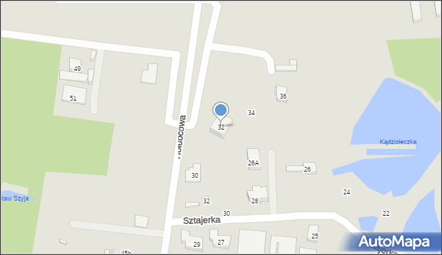 Warszawa, Hołubcowa, 32, mapa Warszawy