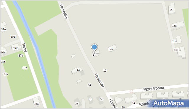 Warszawa, Hoserów, 17, mapa Warszawy