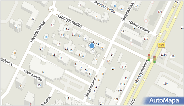 Warszawa, Hodowlana, 4, mapa Warszawy