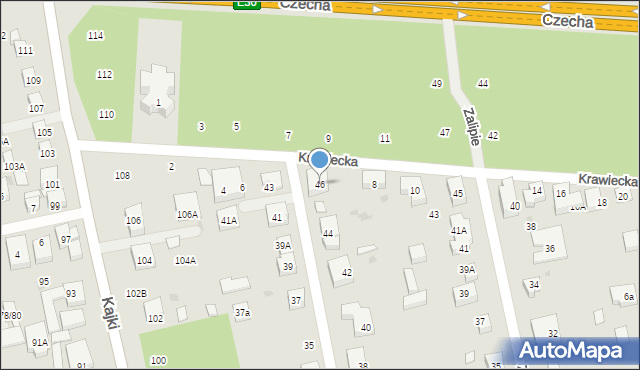 Warszawa, Homera, 46, mapa Warszawy