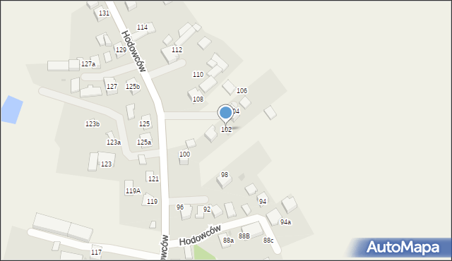 Wisła Wielka, Hodowców, 102, mapa Wisła Wielka