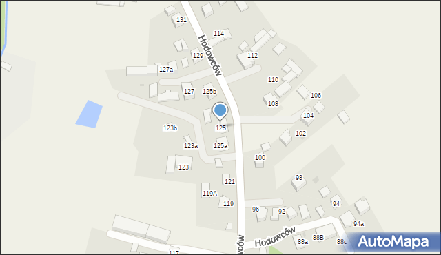 Wisła Wielka, Hodowców, 125, mapa Wisła Wielka