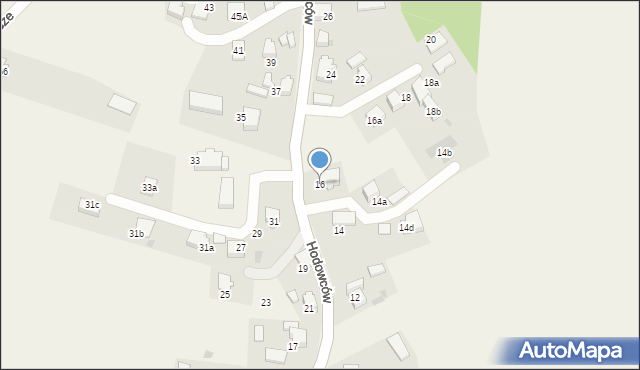 Wisła Wielka, Hodowców, 16, mapa Wisła Wielka