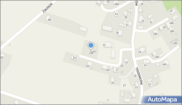Wisła Wielka, Hodowców, 33a, mapa Wisła Wielka