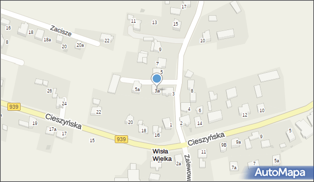 Wisła Wielka, Hodowców, 3a, mapa Wisła Wielka