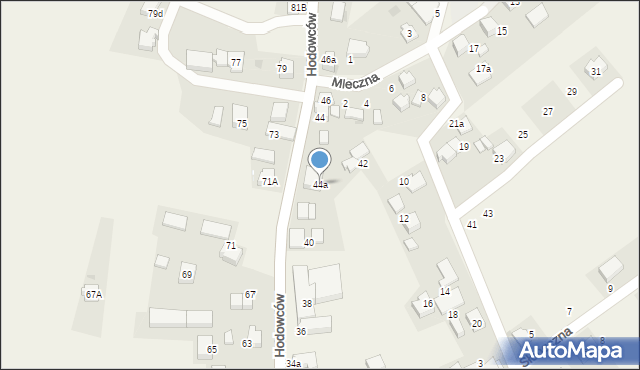 Wisła Wielka, Hodowców, 44a, mapa Wisła Wielka