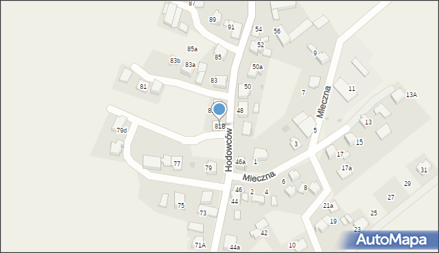 Wisła Wielka, Hodowców, 81B, mapa Wisła Wielka