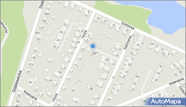 Wrocław, Hoża, 13a, mapa Wrocławia