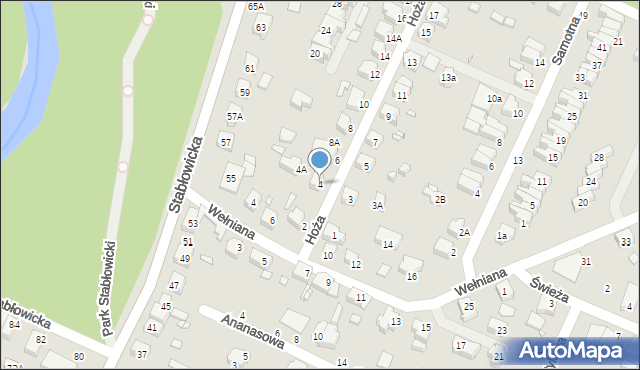 Wrocław, Hoża, 4, mapa Wrocławia