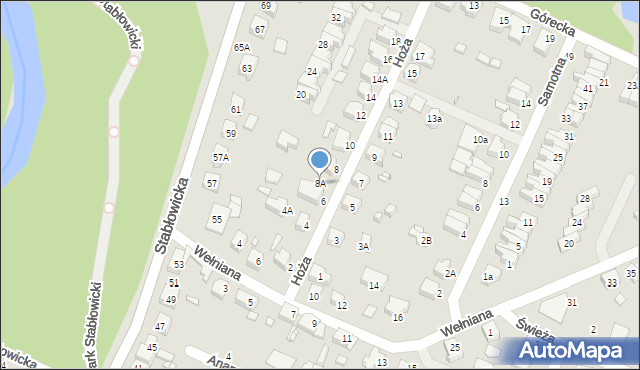 Wrocław, Hoża, 8A, mapa Wrocławia