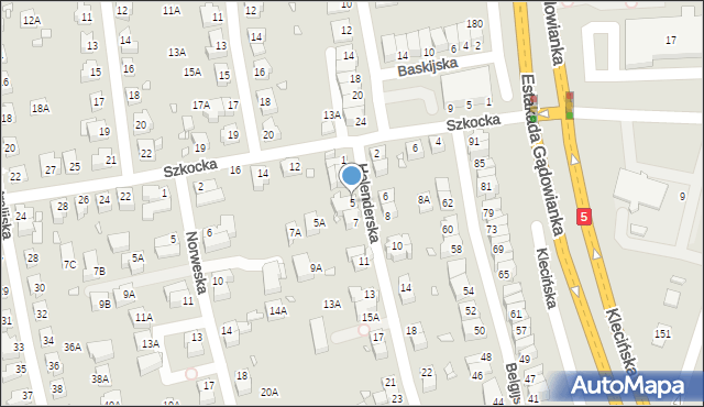 Wrocław, Holenderska, 5, mapa Wrocławia