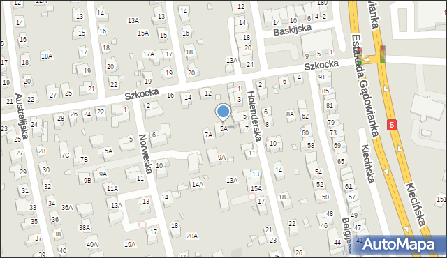 Wrocław, Holenderska, 5A, mapa Wrocławia