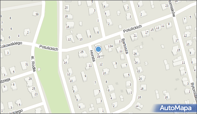 Złotów, Horsta Józefa, 14, mapa Złotów