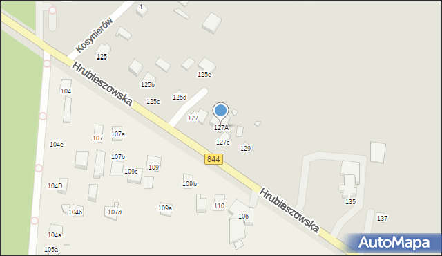 Chełm, Hrubieszowska, 127A, mapa Chełma