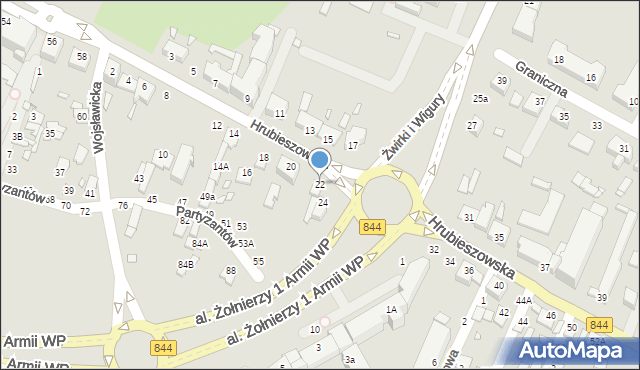 Chełm, Hrubieszowska, 22, mapa Chełma