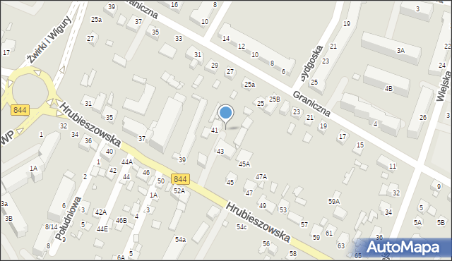 Chełm, Hrubieszowska, 41a, mapa Chełma