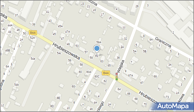 Chełm, Hrubieszowska, 61, mapa Chełma