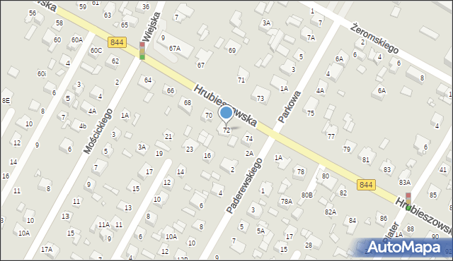 Chełm, Hrubieszowska, 72, mapa Chełma