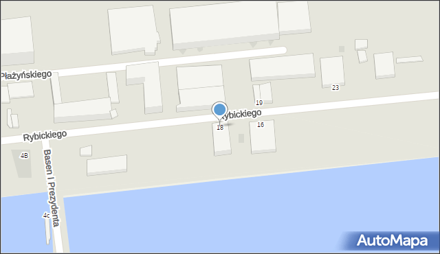 Gdynia, Hryniewickiego A., 18, mapa Gdyni