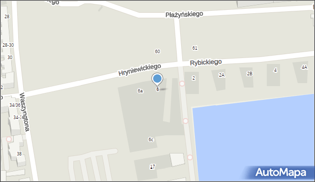 Gdynia, Hryniewickiego A., 6b, mapa Gdyni
