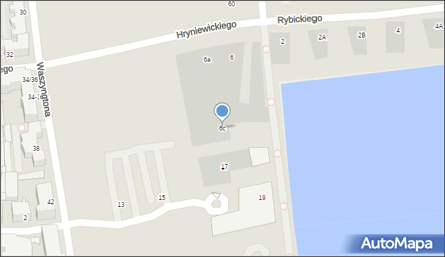 Gdynia, Hryniewickiego A., 6c, mapa Gdyni
