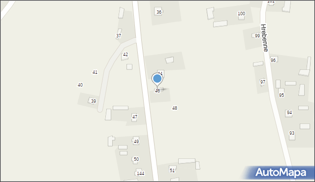Hrebenne, Hrebenne, 46, mapa Hrebenne