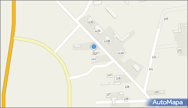 Hrebenne, Hrebenne, 112, mapa Hrebenne